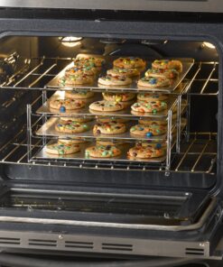 Nifty 3-in-1 Baking Rack – Nickel Chrome Plating, Cooling & Baking Rack, Multipurpose Kitchen Accessory, Folds Flat for Easy Storage, Use for Cookies, Pizzas, Baked Goods 19 917I0UeRMUL