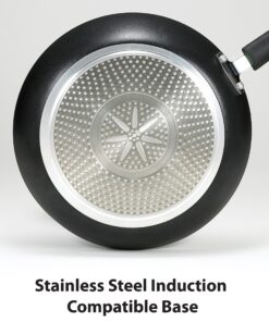 Alternative view of T-fal Ultimate Hard Anodized Nonstick Cookware Set 10 Piece Induction Oven Safe 400F Pots and Pans, Dishwasher Safe Black Titanium Nonstick 10-Piece