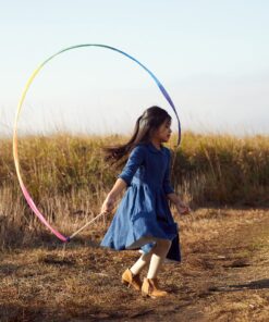 Sarah's Silks Rainbow Streamer - 8' Long Ribbon Wand for Kids, Pretend Play, Dance, Baton Stick Twirling, and Gymnastics Party Favors | 100% Silk and Wood Montessori and Waldorf Toys 2 9 917K12AlOkS