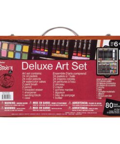 Alternative view of Darice 80-Piece Deluxe Art Set – Art Supplies for Drawing, Painting and More in a Compact, Portable Case - Makes a Great Gift for Beginner and Serious Artists