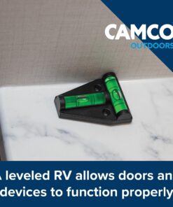 Camco RV T Level | Assists You in Leveling Your RV | For Front-to-Back and Side-to-Side Leveling | Screw-Mounted (25543), Green,black 14 917Mu3vzIGL