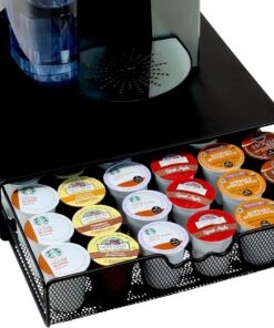 DecoBrothers K-Cup Holder Drawer for 36 Coffee Pods Storage, Black Metal 27 917RGla2t2L