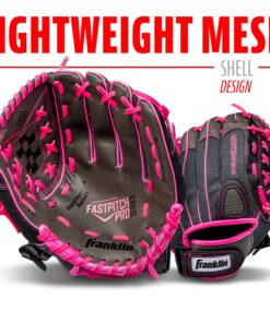 Franklin Sports Girls Softball Glove - Women's Windmill Fastpitch + Slowpitch Softball Glove Right Hand Throw 11" Pink 10 917TPHkyoLL