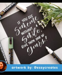 VersaChalk White Chalkboard Chalk Markers - Wet Erase Dustless Chalk Ink Paint Marker for Blackboard, Dry Erase White Board, Chalkboard Sign (BOLD 5mm, 4/SET) BOLD 5mm, 4/SET 16 917Tpu8krHL