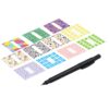 Kare & Kind Value Pack of 385 Writable Labels - 11 Different Designs - for Lip Balm Containers, Nasal Inhaler Tubes, etc. - Self Adhesive, Easy Peel - Fineliner Pen Included for Label Writing 385 pieces Multicolor 22 917UIvGP5GL