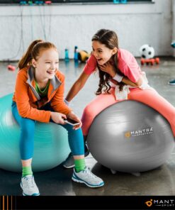 Alternative view of Flexible Seating for Classroom Elementary & Middle School, Kids Yoga Ball Chair Wobble Seat for Sensory Kids - Improve Focus & Balance with Alternative Seating Desk Ball Chairs for Students Sitting 55cm (Kids Height = 56" - 63") Turquoise
