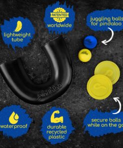 pindaloo Skill Game with 2 Balls- Gifts for Kids and Adults Indoor & Outdoor Games, Teens, Fun Stuff Party,Hand/Eye Coordination and Confidence,Develops Motor & Juggling Skills - Red 11 917WV8tLBQL