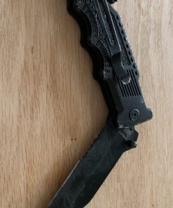 Smith & Wesson Border Guard 10in High Carbon S.S. Folding Knife with 4.4in Tanto Blade and Aluminum Handle for Tactical, Survival and EDC Partially Serrated Edge 34 917YMRApVoL