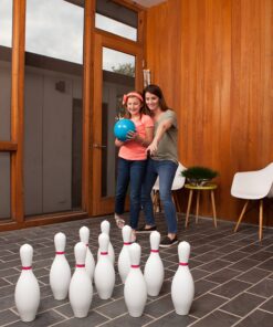 Champion Sports Plastic Bowling Ball: Rubberized Soft Ball for Training & Kids Games Blue (4 Pounds) 10 917YvT2dN1L