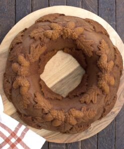 Nordic Ware Autumn Wreath Bundt Pan, Bronze, 10 cups, Silver 15 917jKauOOVL