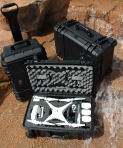 Case Club Pre-Cut Waterproof Drone Case with Wheels, Extension Handle & 2 Moisture Absorbing Silica Gel - Fits DJI Phantom 4 (Propellers On) 40 917lXFKW9L 2