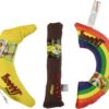 Yeowww! Catnip Toy Variety Pack ? Cigar & Banana & Rainbow ? Made in USA