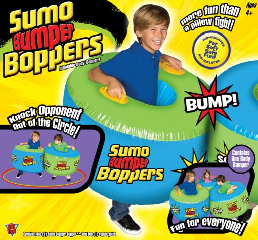 Socker Boppers Sumo Bumper Boppers Belly Bumper Toy, One Bopper and repair patch, Kids get active and silly, Air inflated fun, More fun than a pillow fight, Great for agility-balance-coordination