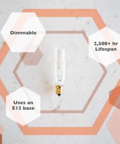 GoodBulb 25-Watt Himalayan Dimmable Salt Lamp Light Bulbs - Warm White Light Color - Candelabra Base E12 (Pack of 6 Bulbs) 20 917q2eQzVL