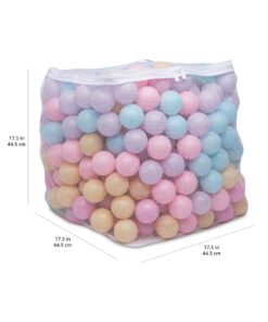 Amazon Basics BPA Free Crush-Proof Plastic Pit Ball with Storage Bag, Toddlers Kids 12+ Months, Pack of 400 Balls, 6 Pastel Colors 25 917u7SWxzTL