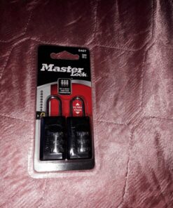 Master Lock Set Your Own Combination Luggage Lock, 2 count (Pack of 1), Black 2 count (Pack of 1) 50 917vQ0ZrdbL