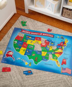Melissa & Doug USA Map Floor Puzzle (51 pcs, 2 x 3 feet), Multi 35 917xOwDgZvL 1