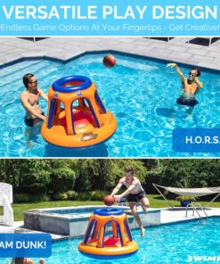 Alternative view of SWIMLINE Inflatable Pool Basketball Hoop Floating Or Poolside Game Giant Shootball Multiple Scoring Ports For Kids & Adults Swimming Splash Hoops With Water Basketball Pools Toy Outdoor Summer Hoops Floating Basketball Game (Inflatable)