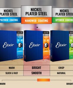 Elixir Strings - Nickel Plated Steel Electric Guitar Strings with NANOWEB Coating - Elixir Electric Guitar Strings - Medium (.011-.049) Medium (.011-.049) 1 Pack 14 917yBZn8nbL