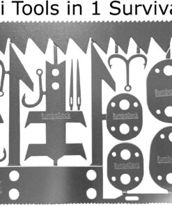 Ultimate Survival Credit Card Tool (2 Pack) -Best Bug Out Shtf Camping Gear EDC Multitool - Hooks; Arrowheads; Saws, Lures Fishing Hunting Survival Kit, Preppers Emergency Kit; 12 9182ewzMXL