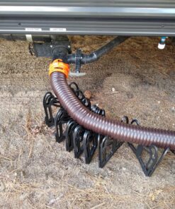 Camco RhinoFLEX 20’ Camper/RV Sewer Hose Kit | Clear Elbow w/ Removable 4-in-1 Adapter & Pre-Attached Swivel Bayonet and Lug Fittings | Sections Compress for RV Storage and Organization (39742) ,Brown 20ft Sewer Hose Kit Frustration-Free Packaging 54 91872tunK2L