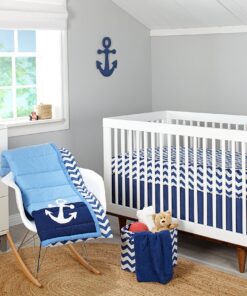 Alternative view of Little Love by NoJo Separates Collection Solid Crib Skirt, Navy Solid Navy