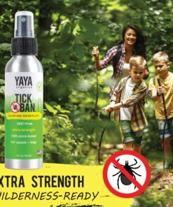 Yaya Organics Tick Ban | Extra Strength Tick Repellent Made with Essential Oils and All Natural, DEET Free Ingredients | Proven Effective, Safe for Adults, Kids and Dogs | 4 Ounce 2 Pack 11 918FLsT7HTL