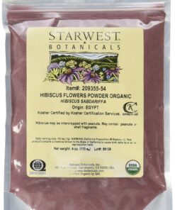 Starwest Botanicals Organic Hibiscus Flower Powder, 4 Ounces
