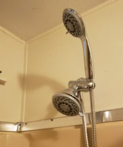 AquaStorm by HotelSpa 30-Setting SpiralFlo 3-Way HIGH PRESSURE Luxury Shower Head/Handheld Showerhead Combo with Water Saving Economy Mode/Chrome Chrome & Gray 33 918HvCM3enL 1