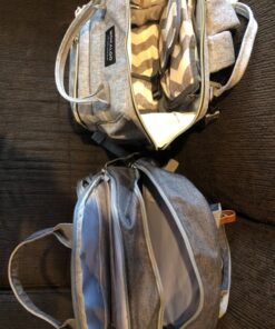 Mokaloo Diaper Bag Backpack, Large Baby Bag, Multi-functional Travel Back Pack, Anti-Water Maternity Nappy Bag Changing Bags (Light Grey) Light Grey 33 918LHjSXLJL