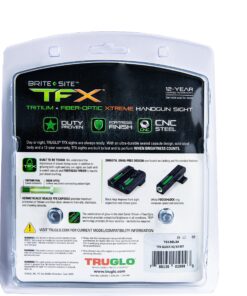 TRUGLO TFX Handgun Sight | Durable Shock-Resistant Compact Brightly Glowing Tritium & Fiber-Optic Xtreme Day/Night Sight for Handguns Glock 42/43 17 918Shhgzj6L 2