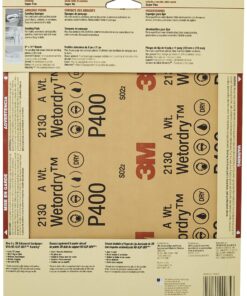 3M Wetordry Sandpaper, 9 in. x 11 in., 400 Grit, 5 Sheets/Pack Super Fine 7 918TNNsSE8L