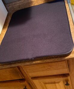 S&T INC. Dish Drying Mat for Kitchen, Absorbent, Reversible XL Microfiber Dish Mat, 18 Inch x 24 Inch, Black Galaxy Mesh Black Mesh 19 918ZHgcueuL