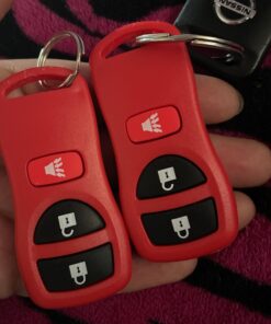 KeylessOption Keyless Entry Remote Control Car Key Fob Replacement for KBRASTU15, CWTWB1U733-Red (Pack of 2) Red 19 918ZrSO5HhL