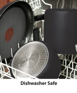 T-fal Ultimate Hard Anodized Nonstick Cookware Set 10 Piece Induction Oven Safe 400F Pots and Pans, Dishwasher Safe Black Titanium Nonstick 10-Piece 12 918broC1EUL