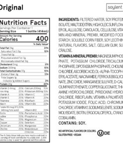 Soylent Original Meal Replacement Shake, Ready-to-Drink Plant Based Protein Drink, Contains 20g Complete Vegan Protein and 1g Sugar, 14oz, 12 Pack 14 Fl Oz (Pack of 12) 28 918curkSyuL