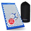 Acubliss Acupressure Mat, 8,358 Acupuncture Pressure Points for Back Pain Relief, Increased Energy, Relaxation, FSA/HSA Eligible with Drawstring Bag, 26x16x1, Blue