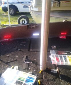 Partsam 5 Pcs 3.8" 6 LED White Side Marker Clearance Light for Trailer Trucks RV Camper Motorcycles, Utility Boat Marine Interior Strip Light Courtesy/Deck Light for Pontoon Kayak Yacht Sailboat 12V 25 918lC9dh52L