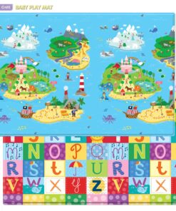 Baby Care Play Mat (Large, Playful - Magical Island) 82'' x 55'' Original One-Piece Reversible Rollable Waterproof Play Mat for Infants, Babies, Toddler, and Kids Large 23 918te3SLqWL