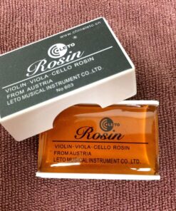 Alternative view of Leto 603 Rosin for Violin Viola Cello, Light and Low Dust Oblong shaped in transparent orange