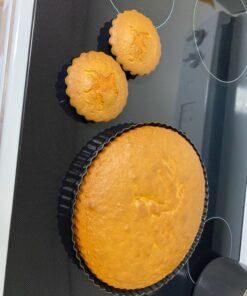 Yamteck 11 Inch 9 Inch Round Tart Pans 4 Inch Mini Tart Pans with Removable Bottom. Quiche Pan with Non-Stick Coating, Rugged Carbon Steel. Pie Pan for Halloween Christmas Party Festival. Set of 4 Round 11''+9''+4'' 31 918uUoo0yKL