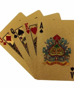 Shalinindia Playing Cards Deck in 999.9 Gold Foil Unusual Gift from India 10 918z8ho6wKL