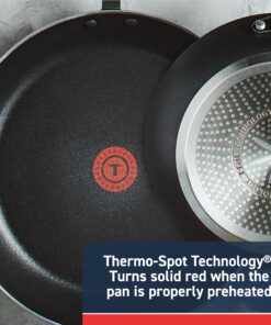 T-fal Experience Nonstick Cookware Set 12 Piece Induction Oven Safe 350F Pots and Pans, Dishwasher Safe Black 12-Piece Induction Nonstick 16 9190RYcWaCL