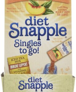 Diet Snapple Singles To Go Peach Tea, 6 sticks in each box, six boxes 9 9192t6gXOSL