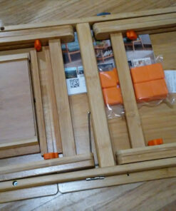 Laptop Desk Nnewvante Table Adjustable Bamboo Foldable Breakfast Serving Bed Tray w' Tilting Top Drawer 21.6" 64 9195ju8LzL