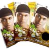 Healthy Treated Wave Deluxe Stocking Wave Cap Black (3 Pack) 1 Count (Pack of 3) 68 919B xmBLVL