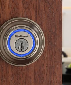 Kwikset - Kevo 99250-202 Kevo 2nd Gen Bluetooth Touch-to-Open Smart Keyless Entry Electronic Deadbolt Door Lock Featuring SmartKey Security, Satin Nickel 24 919C0vgAmmL 1