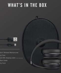 Beats Solo3 Wireless On-Ear Headphones - Apple W1 Headphone Chip, Class 1 Bluetooth, 40 Hours of Listening Time, Built-in Microphone - Black (Latest Model) Without AppleCare+ 27 919CrLsL1L