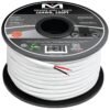 Mediabridge™ 16AWG 2-Conductor Speaker Wire (100 Feet, White) - 99.9% Oxygen Free Copper – ETL Listed & CL2 Rated for in-Wall Use (Part# SW-16X2-100-WH) 100 Feet 38 919GhBzicmL