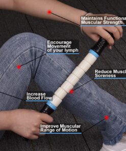iGreely Premium Muscle Roller The Ultimate Massage Roller Stick 17 Inches Recommended by Physical Therapists Promotes Recovery Fast Relief for Cramps Soreness Tight Muscles-White White 24 919I6gglGSL